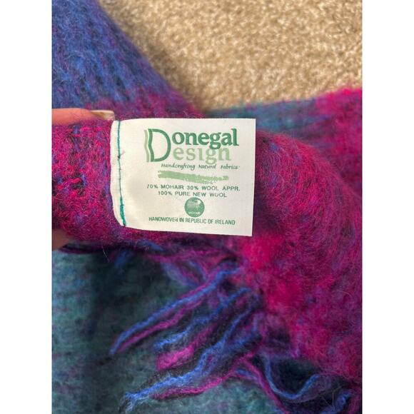 Irish - Donegal Pure New Wool Scarf - Donegal Moss Fleck - Handmade - Ireland - Picture 2 of 5